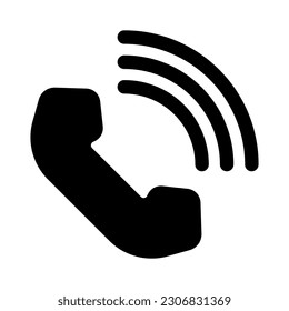 símbolo del teléfono de llamada vector de icono en fondo blanco