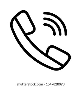 call phone thin line  icon 

