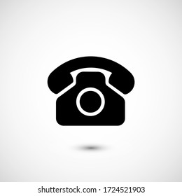 Icono del vector del teléfono de llamada aislado en segundo plano. Ilustración de teléfono para aplicaciones móviles. Teléfono de llamada de pictograma para el diseño de páginas web. Icono de estilo minimalista llamada al teléfono. Icono de concepto de negocio. icono EPS 10