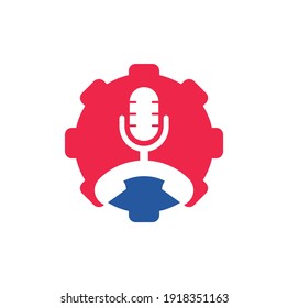 Rufen Sie das Logo Design Element des Podcast-Schaltelementes auf. Logo-Design für Handy-Podcast	