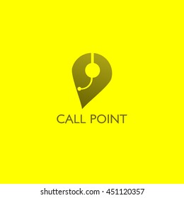 Call Point Logo Design template. Vector Illustration