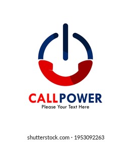 Call power logo template illustration