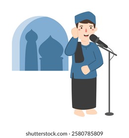 Call to Prayer adzan illustration