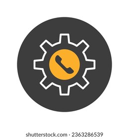 Icono de vector de preferencias de llamadas que puede modificar o editar fácilmente

