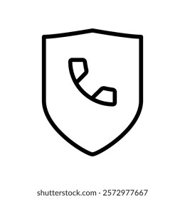 Call protection icon flat editable icon mark