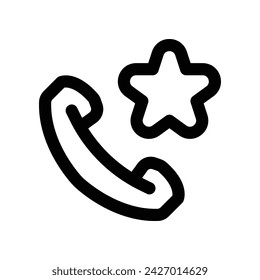 call rating icon. vector line icon for your website, mobile, presentation, and logo design.
