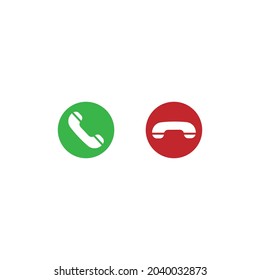 call and reject call button icon logo