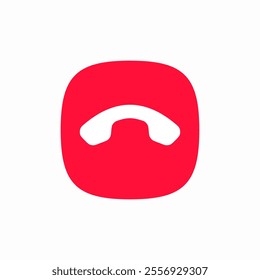 call reject red button icon sign vector