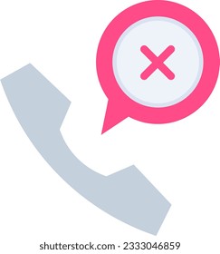 Imagen de icono de llamada rechazada. Adecuado para aplicaciones móviles.