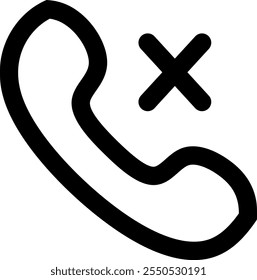 Icono de rechazo de llamada para el Diseño gráfico