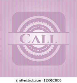 Call retro pink emblem