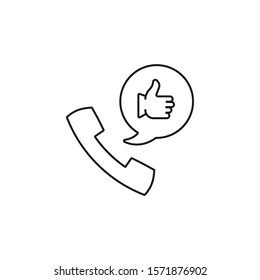 call review - minimal line web icon. simple vector illustration. concept for infographic, website or app.