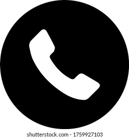 call, ring, communication vector icon black and white.