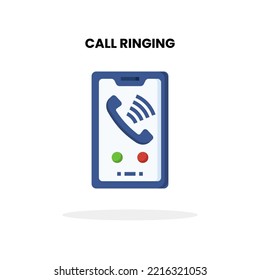 Call Ringing flat icon. Vector illustration on white background. Can used for digital product, presentation, UI and many more.
