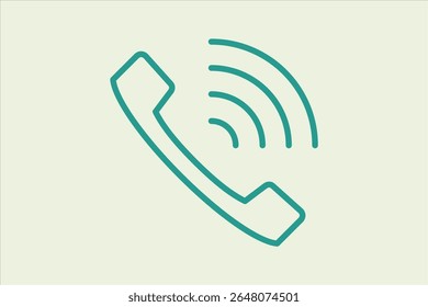 call rings icon. icon related to UI elements. suitable for web site, app, user interfaces,element, printable etc. line icon style. simple vector design editable