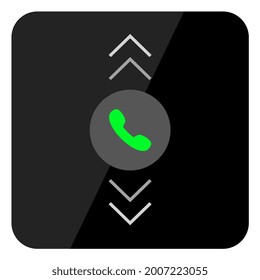 icono de la pantalla de llamada. dibujo de icono de garabato
