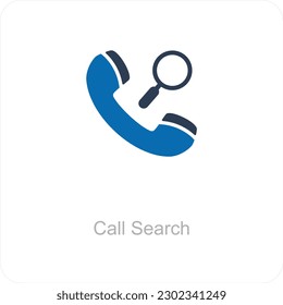 Call Search and calling icon concept