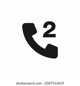 call second line icon sign vector