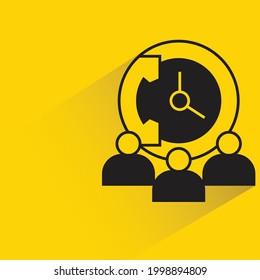 call service center icon on yellow background