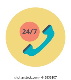 Call Service Colored Vector Illustration