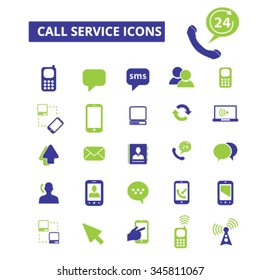 call service, communication, connection, technology, mobile  icons, signs vector concept set for infographics, mobile, website, application 