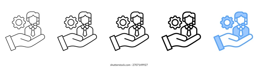 Llamada Icono de servicio Diferentes Estilo Esquema Conjunto de Colección