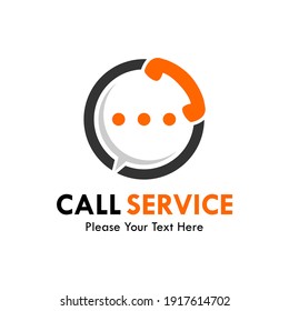 Call service logo template illustration