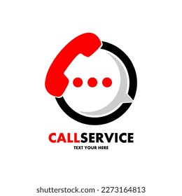 Call service logo template illustration