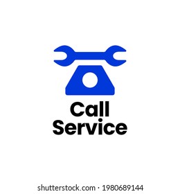 Call Service Telephone Phone Customer Care Logo Vector Icon Illustration