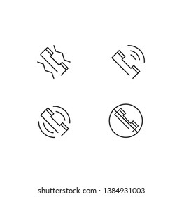 Call Set Icon Vector Simple Design