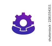 call settings icon, phone and gear