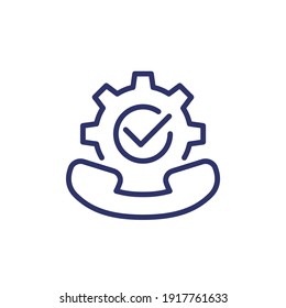 call settings outline icon on white