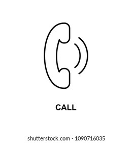 call sign icon. Element of simple web icon with name for mobile concept and web apps. Thin line call sign icon can be used for web and mobile on white background