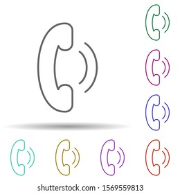 Call sign multi color icon. Simple thin line, outline vector of web icons for ui and ux, website or mobile application