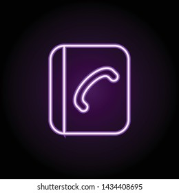 call sign neon icon. Elements of web set. Simple icon for websites, web design, mobile app, info graphics