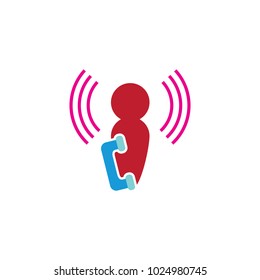 Call Signal Logo Icon Design