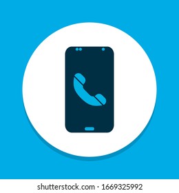 Llama desde el símbolo de icono del smartphone. Elementos de celulares aislados de primera calidad en estilo moderno.