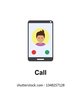 call, smartphone, male color icon. Element of friendship icon. Premium quality graphic design icon. Signs and symbols collection icon for websites, web design, mobile app