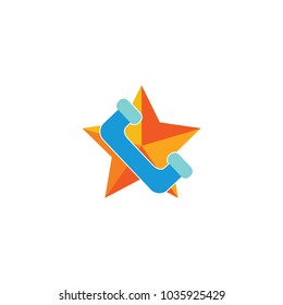 Call Star Logo Icon Design