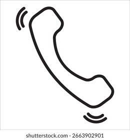 Llamar Vector de contorno de icono de stock