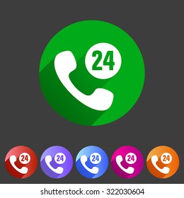 call support center icon flat web sign symbol logo label