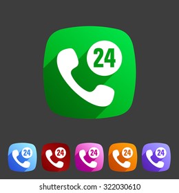 call support center icon flat web sign symbol logo label