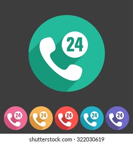 call support center icon flat web sign symbol logo label