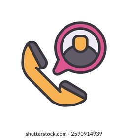 call support filled color icon. vector icon for your website, mobile, presentation, and logo design.