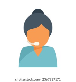 Call support icon flat vector. Office service. Customer help isolated