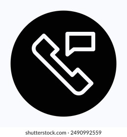 Call Support, Telephone, Phone Call Vector Icon, 