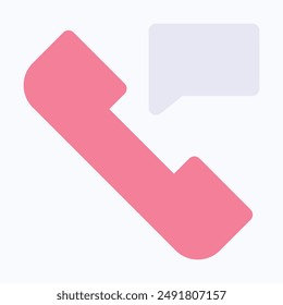 Call Support, Telephone, Phone Call Vector Icon, Flat Style Isolated Vector Icon.