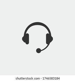 Call support vector icon illustration sign