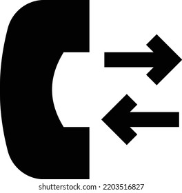 Ilustración del vector de compatibilidad de llamadas en un fondo transparente.Símbolos de calidad premium.Icono vector glifos para el diseño de conceptos y gráficos.