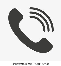 Call symbol. Phone icon vector. Telephone sign isolated on the white background.